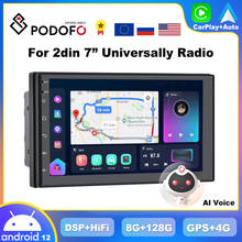 Podofo 2din Car Radio Android multimedia player Autoradio 2 Din 7'' Touch screen GPS WIFI Bluetooth FM auto audio player stereo 2024 - купить недорого