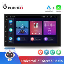 Podofo-Radio con GPS para coche, reproductor Multimedia con Android 8,1, Bluetooth, MP5, 2 Din, 7 pulgadas, FM, WIFI, Audio de coche, Monitor Universal de pasos 2024 - compra barato