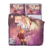 GTA V-Juego de ropa de cama con estampado de Grand Theft Auto, funda de edredón con 5 Patrones, funda de almohada, ropa de cama de dibujos animados, Queen y King 2024 - compra barato