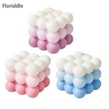 2Inch Bubble Cube Candle Cute Soy Wax Aromatherapy Small Candles scented  relaxing Birthday Gift 1PC 2024 - купить недорого