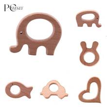 Natural Wood Animal Shape Teething Toys DIY Baby Teether Play Accessories Baby Rattle Shower Gifts For Baby New 2024 - buy cheap