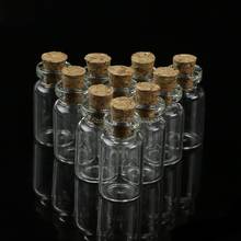 Mini frascos de vidro, frascos pequenos de 1ml com rolha clara, rolha, minúsculos frascos, recipientes, mensagens, casamentos, presentes de joias, 10 peças 2024 - compre barato