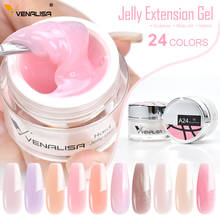Venalisa Jelly Color Gel 15ml Led&UV Extend Sculpture Nail Gel Extension UV LED Nail Gel 24 Colors Camouflage Milky White Nails 2024 - купить недорого