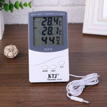 Controle de voz digital termômetro higrômetro despertador indoor calendário estação meteorológica termômetro medidor de umidade barômetro 2024 - compre barato