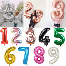 16/32/40inch Figure Digit Number Balloons Foil Ballons Wedding Decoration Baby Shower Birthday Party Ballon Globos Wholesale 2024 - buy cheap