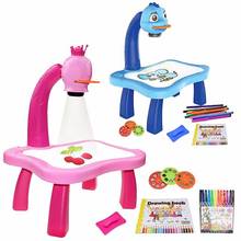 Projector Learning Drawing Desk  Children Kids Multi Functional Educationally  Toys Sets Painting Toy 12 Pens 24 Patterns 2024 - buy cheap
