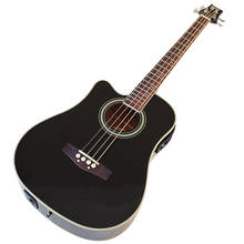 Left Hand Electric Acoustic Bass Guitar 4 String Black Color Good Handicraft 43 Inch Acoustic Bass Guitar with EQ 2024 - buy cheap