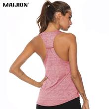 MAIJION Women Racerback Yoga Tank Tops Sleeveless Fitness Yoga Shirts Quick Dry Athletic Running Sports Vest Workout T Shirt 2024 - compre barato