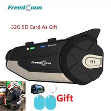 Freedconn R1 1080PHD камера Wi-Fi Bluetooth 4,1 мотоциклетный шлем гарнитура Интерком видео Захват передача просмотр аксессуары 2024 - купить недорого