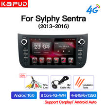 Kapud-Car Radio 8"Android 10 GPS Navigation DSP Video Multimedia Player Stereo,For Voiture Nissan Sylphy B17,Sentra 12 2013-2017 2024 - buy cheap