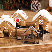 3Pcs House Shaped Cookie Mold Pastry 3D Gingerbread House Shape Fondant Biscuit Cutters Christmas Cake Decorating Tools Molds 2024 - buy cheap