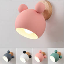 Wooden Wall Lights Bedside Wall Lamp Wall Sconce Modern Wall Light For Bedroom Nordic Macaroon 5 Color Steering Head E27 85-285v 2024 - buy cheap