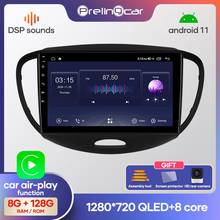 Prelingcar-Radio Multimedia con GPS para coche, reproductor de vídeo con Android 10,0, DSP, NO 2 din, DVD, navegación, para HYUNDAI I10 2007 08 09 10 11 12 13 2024 - compra barato