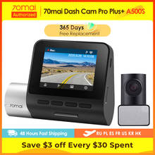 2022 70mai Dash Cam Pro Plus A500S DVR Камера 1944P GPS ADAS Скорость ночного видения WiFi DVR 24-часовой монитор парковки 70mai Plus A500 2024 - купить недорого