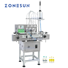 ZONESUN Automatic 6 Diving Nozzles Foamy Soap Liquid Essential Oil Bottle Magnetic Pump Filling Machine Line 2024 - buy cheap