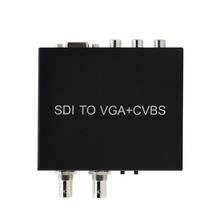 SDI (SD-SDI/HD-SDI/3G-SDI) to VGA+CVBS/AV+SDI Converter Support 1080P for Monitor/Camera/Display with adapter 2024 - buy cheap