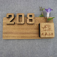 Solid Wood House Number Plaque Retro Door Numbers Signs Digital Address Plate Sticker Apartment Hotel Home Creativity Customized 2024 - buy cheap