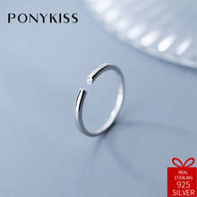 Horse kiss office 100% anel de prata esterlina 925, abertura retrátil, forro suave, joias finas, presente criativo de noivado feminino 2024 - compre barato