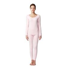 Ropa interior térmica de marca para mujer, traje de chándal y pantalones de terciopelo rosa, Invierno/otoño/2021 2024 - compra barato