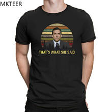 Camiseta de oficina de Michael Scott para hombre, camisa holgada de talla grande, con estampado de Harajuku Ullzang, color negro 2024 - compra barato