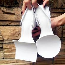 Sandalias de tacón de bloque grueso y geométrico para mujer, zapatos con punta abierta, color blanco, azul y negro, de talla grande 34-43, novedad de 2021 2024 - compra barato