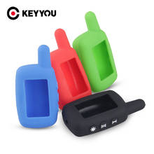 KEYYOU Silicone Rubber Key Case for Starline A6 A9 A8 Two Way Car Alarm LCD Fob Remote Controller keychain Cover Holder 2024 - buy cheap