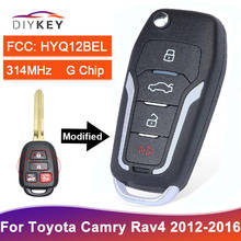 DIYKEY Upgraded Flip Remote Key Fob 314MHz For Toyota Camry RAV4 2012 2013 2014 2015 2016  FCC: HYQ12BEL With G Chip 2024 - buy cheap