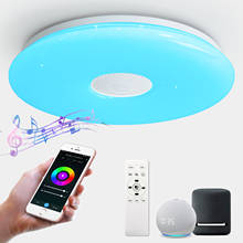 MAKELONG-luces LED de techo modernas, Altavoz Bluetooth, RGB, regulable, aplicación, Control remoto, 36W,52W, música, dormitorio, lámpara de sala de estar 2024 - compra barato