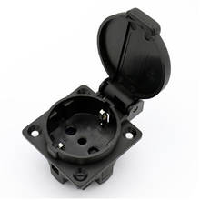 Black round cover Italian standard socket IP54 2P+PE 16A 250V Italy AC Power Socket Dustproof and Waterproof Industrial outlet 2024 - buy cheap