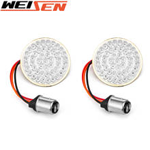 2PCS 2 Inches Bullet Red LED Turn Signals Running Light 1157 LED Inserts Light For Harley Davidson Motorcycle Acccessories 2024 - buy cheap