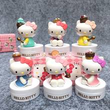 Hellokitty-Muñeca modelo hecha a mano para niños y niñas, juguete de gatito de tres generación, Chocolate, adornos de decoración, regalos 2024 - compra barato