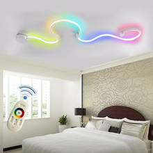 Простой светодиодный RGB потолочный светильник для дома, бра для гостиной, настенные лампы RGB, кухонный светильник, люстра для спальни, освещение 2024 - купить недорого