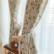 Retro New Chinese Style Cotton Linen Birdie Curtains Are for Printing Curtains Living Room Bedroom Study Curtains Custom 2024 - buy cheap