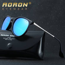 AORON Fashion Sunglasses Women Men Polarized  Sunglasses Classic Round Mirror UV400 Sun Glasses Eyewear 2024 - buy cheap