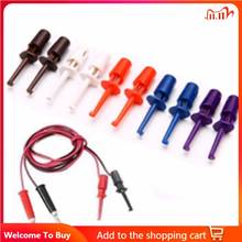 10Pcs Multimeter Wire Lead Test Hook Clip Electronic Mini Test Probe Set Red White Blue Black Purple For Repair Tool 2024 - buy cheap