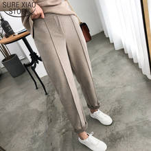 Thicken Women Pencil Pants 2022 Spring Winter Trousers OL Style Wool Female Work Suit Pant Loose Female Trousers Capris 6648 2024 - buy cheap