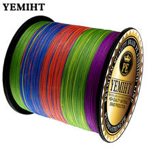 YEMIHT-línea trenzada de 8 hebras, 4 hebras, 300M, 500M, multifilamento japonés, 100% PE, para pesca de carpa, 10LB a 120LB 2024 - compra barato