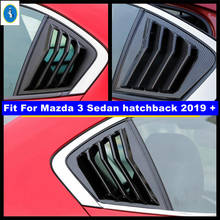 Rear Quarter Window Louvers Spoiler Decoration Panel Cover Trim Fit For Mazda 3 Sedan Hatchback 2019 - 2022 Black / Carbon Fiber 2024 - buy cheap
