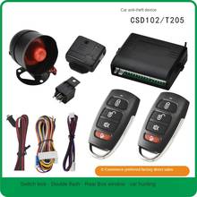 Sistema de alarme de carro veículo 1-way universal sistema de segurança de proteção keyless entrada sirene + 2 controle remoto assaltante 2024 - compre barato