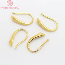 12PCS 15x9MM 24K Champagne Gold Color Plated Brass Earrings Hooks High Quality Diy Jewelry Accessories 2024 - buy cheap