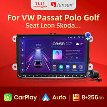 Junsun Android Auto Radio for Volkswagen VW Passat B6 B7 CC Tiguan Touran GOLF POLO Carplay 4G Car Multimedia GPS 2din autoradio 2024 - купить недорого