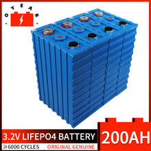 Célula de fosfato de hierro y litio lifepo4, paquete de batería Solar de 12V, 24V, 48V, 3,2 V, 200AH, 16 piezas, nuevo 2024 - compra barato