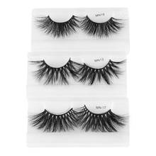1Pair 27mm 3D Mink Hair False Eyelashes Handmade Cruelty-Free Wispies Fluffy Multi Layered Thick Long Lash Extension Makeup Tool 2024 - buy cheap