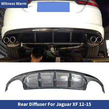 Fibra de carbono/frp carro amortecedor traseiro lábio difusor protetor se encaixa para jaguar xf 2012 2013 2014 2015 2024 - compre barato