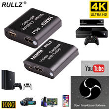 HD 1080P 4K HDMI Video Capture Card HDMI To USB 2.0 3.0 Placa De Captura Board Game Record Live Streaming Broadcast TV HDMI Loop 2024 - купить недорого