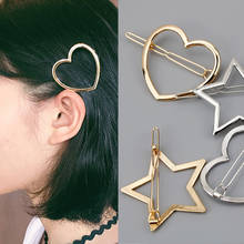 Horquillas a la moda para niña y mujer, pinzas para el pelo con forma de corazón y Estrella, accesorios de decoración para el cabello, 1 ud. 2024 - compra barato