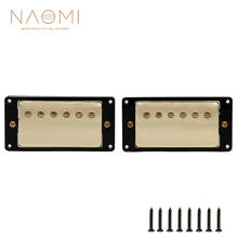 NAOMI 2 шт. гитарные пикапы с двойной катушкой набор Humbucker для электрогитары пикап шейный мост набор W/черная рамка 2024 - купить недорого