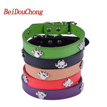 Wholesale Studded Dog-Collar Pu Leather Adjustable Pet Puppy Neck Strap For Small Dogs Cats Size S M L 2024 - buy cheap