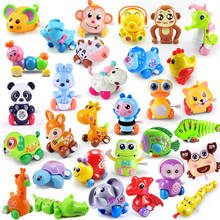 1 Pieces Baby Funny Kids Toys Spring Clockwork Toy Random Mini Pull Back Jumping Frog/Dog/Lion Wind Up Toys for Children Boys 2024 - купить недорого