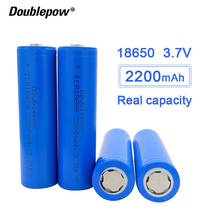 Novo original doublepow 18650 bateria 3.7v 2200mah 18650 bateria recarregável de lítio para lanterna etc 2024 - compre barato